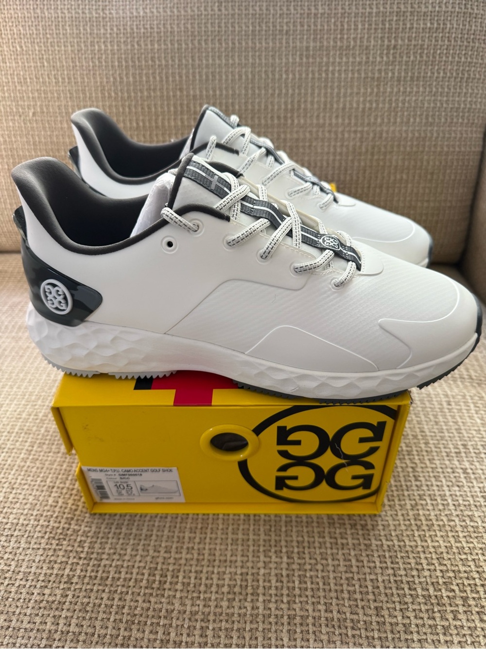 G/FORE Men's Golf Sneakers - White with Black Accents